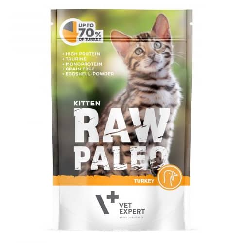 RAW PALEO KITTEN TURKEY konservi kaķēniem Tītars 100g